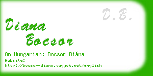 diana bocsor business card